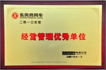 2013年经营管理优秀单位